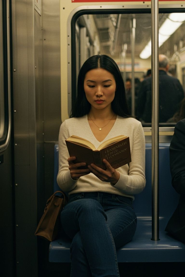 Mulher lendo sobre autoconhecimento