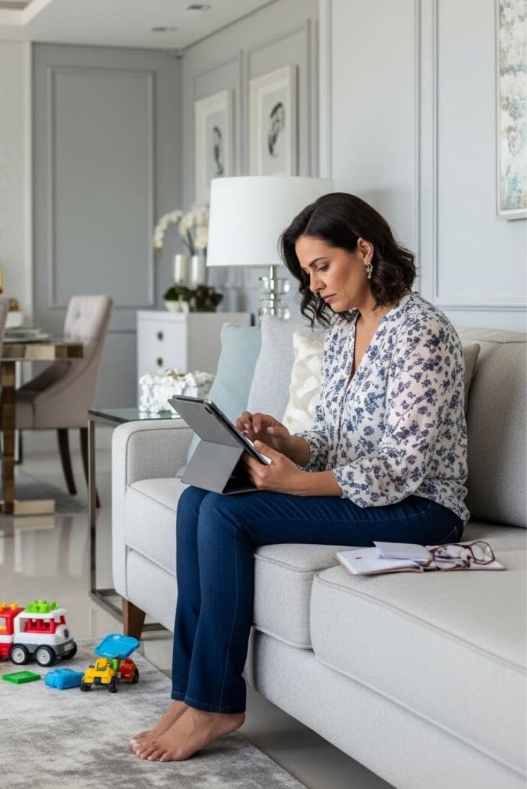 pessoa usando um planner digital