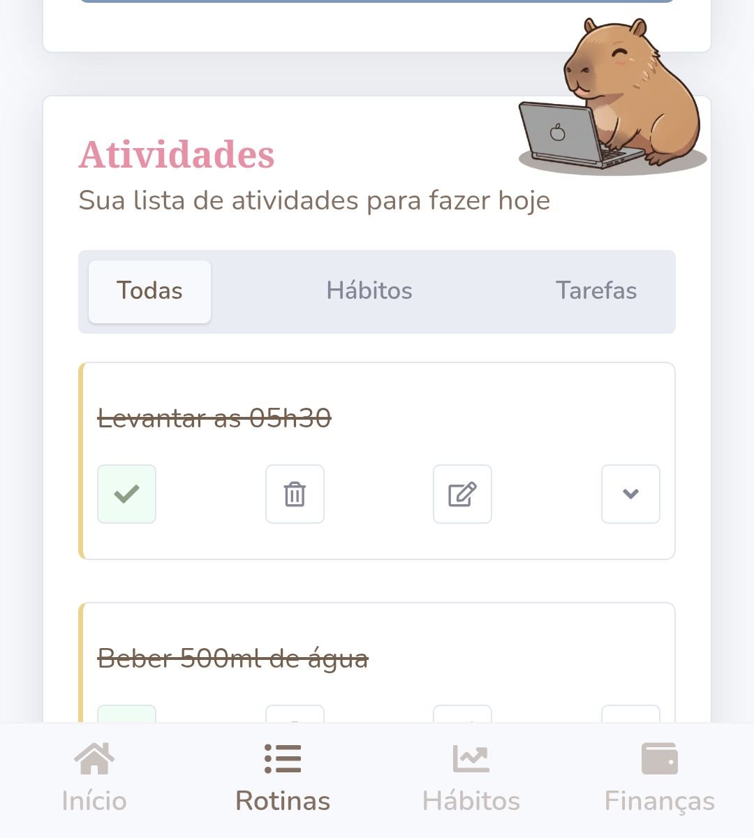 planner com lista de tarefas